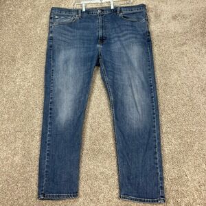 Levis 502 Jeans Mens 44x32 Medium Wash Straight Leg 5 Pocket Denim Stretch